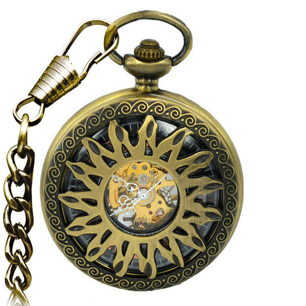 JIJIA JX003 Hot Wheels Hollow Case Mechanical Pocket Watch