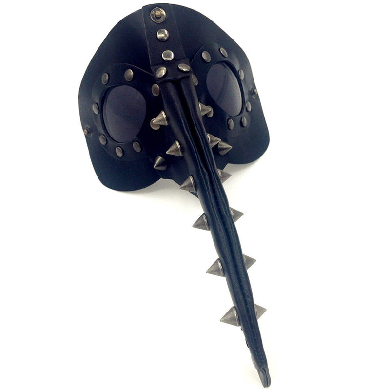 Steampunk Plague Doctor Mask Halloween Horror Face Fancy Dress Costume Leather