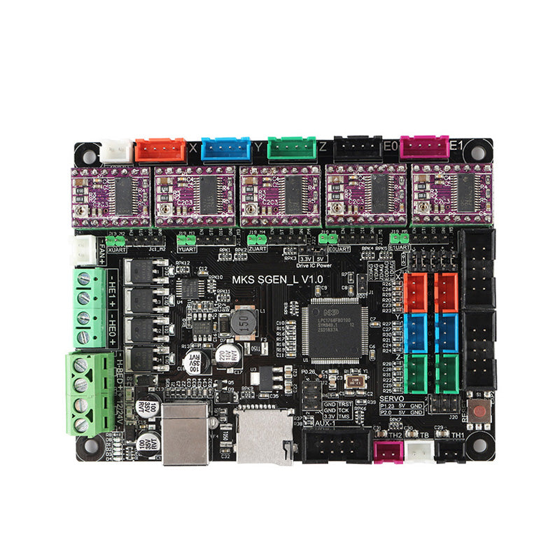 5Pcs DRV8825 Stepper Driver + MKS SGen-L 32-Bit ARM Mainboard Kit for 3D Printer Support Reprap/Marlin2.0