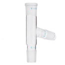 29/32 75 Degree Three-way Borosilicate Glass Distillation Adapter Connector Distilling Tube w/ Standard Ground Taper Joints