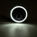 7'' 75W 6000K DRL Amber Halo Angle Eyes Projector LED Round Headlights Hi/Lo Beam Turn signal Light For Harley/Yamaha/Jeep