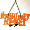 Halloween Ornaments Letter The Witch Is In Hanging Decoration Indoor/Outdoo W6F9