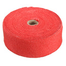 15M Red Exhaust Header Manifold Pipe Insulating Wrap Heat Tape + 5 Zip Tie