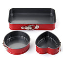 3Pcs Mini Non-stick Cake Bake Mold Pan Kitchen Bakeware Mould Sandwich Tray