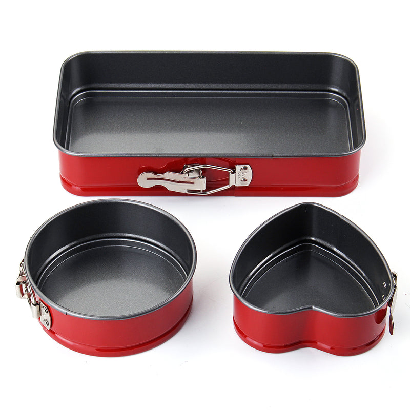 3Pcs Mini Non-stick Cake Bake Mold Pan Kitchen Bakeware Mould Sandwich Tray