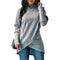 Women Autumn Long Sleeve Asymmetric Hoodie Sweatshirt Ladies Casual Comfort D5W7