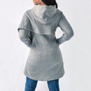 Women Autumn Long Sleeve Asymmetric Hoodie Sweatshirt Ladies Casual Comfort D5W7