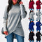 Women Autumn Long Sleeve Asymmetric Hoodie Sweatshirt Ladies Casual Comfort D5W7