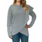 Women Autumn Long Sleeve Asymmetric Hoodie Sweatshirt Ladies Casual Comfort D5W7