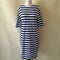 Women's Clothing O Neck Zebra Black Striped Dress Straight Casual Dress Eur S6I6