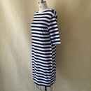 Women's Clothing O Neck Zebra Black Striped Dress Straight Casual Dress Eur S6I6