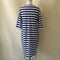 Women's Clothing O Neck Zebra Black Striped Dress Straight Casual Dress Eur S6I6