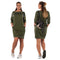 Autumn Winter Women's Large Size Dresses Casual Elegant Style Pockets Lette G5Y7