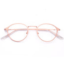 CASS BOJUERetro Literature Metal Spectacle Glasses Frame Flat Mirror Circular Light Weight Lens Rim