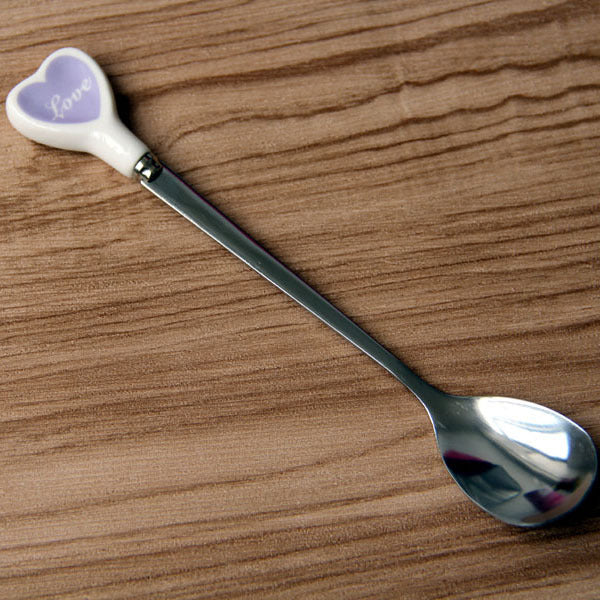 Heart-shaped Stainless Steel Spoon Coffee Tea Ice Cream