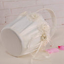 Wedding flower basket fabric storage hand-woven basket flower girl flower p T2U9