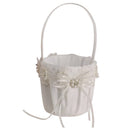 Wedding flower basket fabric storage hand-woven basket flower girl flower p T2U9