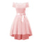 Autumn new women's classic one-shoulder lace cocktail dress ball bridesmaid C5A1