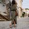 Women Lapel Long Sleeve Button Shirt Maxi Dress Casual Loose Solid Color Sl M7I5