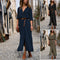 Women Lapel Long Sleeve Button Shirt Maxi Dress Casual Loose Solid Color Sl M7I5