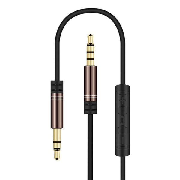 3.5mm Jack Audio Cable 1.2m Stereo Aux Plug Cables With Microphone Handsfre V2D7