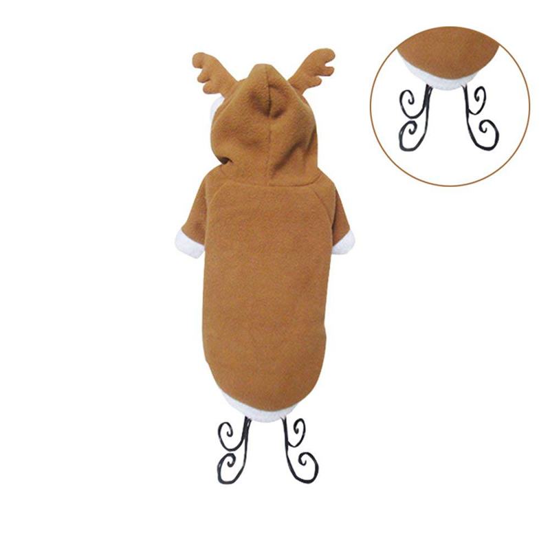 Pet Costumes Dog Christmas Suit Dog Elk Santa Costume Polar Fleece Fit for  I6A8