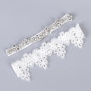 Wedding Garter Rhinestone Embroidery Flower Beading white Sexy Garters for WL2E8