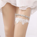 Wedding Garter Rhinestone Embroidery Flower Beading white Sexy Garters for WL2E8