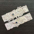 Wedding Bride Garter Belt Hand Made Lace Leg Garter Belt 2 Piece Set For Fe