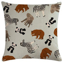Animal Pattern Pillow Case Covers with Zipper Square Canvas Accent Pillow S L4P6