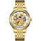 TEVISE 9006 Mechanical Watch Men Women Hollow Dragon Phoenix Pattern Watch Stainless Steel Watch