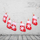1m Xmas Pull Flag Lucky Socks Pattern Design Happy New Year Christmas Decor J6W4