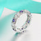 Trendy Zirconia Inlay Knot Pattern Finger Ring Gift for Girls Women