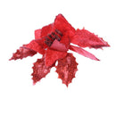 6Pcs 6.6 Inch Glitter Artificial Wedding Christmas Flowers XMAS Tree Wreath P2P5