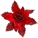6Pcs 6.6 Inch Glitter Artificial Wedding Christmas Flowers XMAS Tree Wreath P2P5