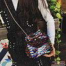 Bags Female Bling Sequins Bucket Bag Fashion Clip Shoulder Bag Backpack (Mu H2B4