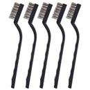 10 pieces Scratch Brush (Stainless Steel + Brass), Curved Handle Masonry br