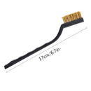 10 pieces Scratch Brush (Stainless Steel + Brass), Curved Handle Masonry br