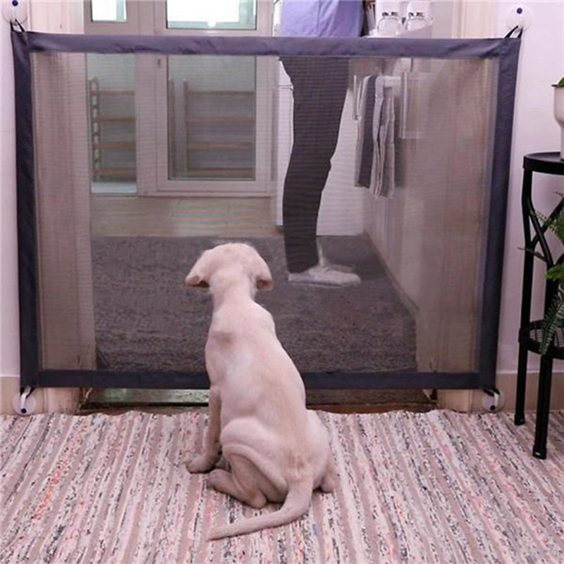 Magic Gate Portable Folding Safety Guard For Pets Dog Cat Isolated Gauze 11 S6X1