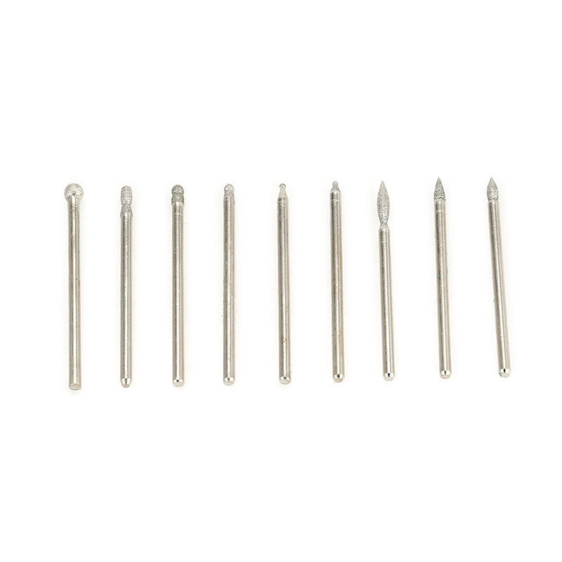 30PCS Diamond Burrs Grits Rotary Tool Drill Bit Manicure Pedicure Grinding Accessories Kit Nail Art Polish