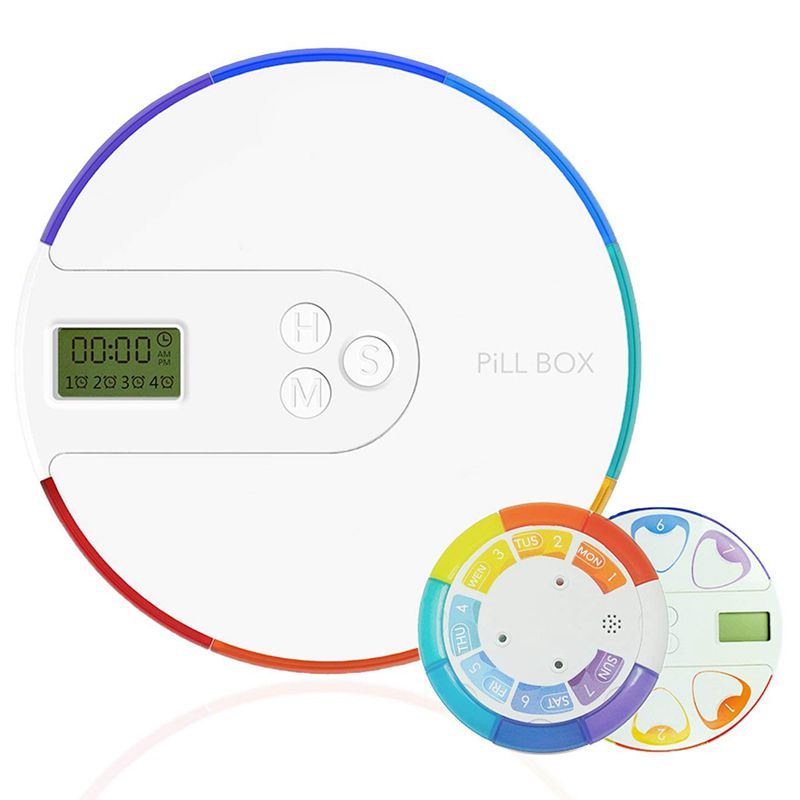 7 Day Pill Box Alarm-DIY Digital Small Pocket Pill Organizer Timer,Travel P N3X2