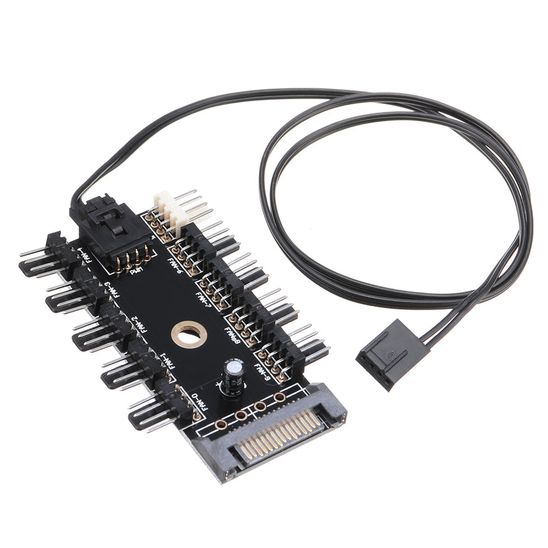 SATA PWM Fan Hub Speed Controller Regulator For Computer Case Fans