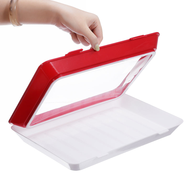 Creative Stackable Food Preservation Tray Reusable Vacuum Preservation Tray Cover w/ Elastic Lid for Vegetable Fruit w/ 2 Dish Towels