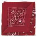 Set of 3 bandanas Paisley Man and Woman 57 x 57 cm White + red wine + blue