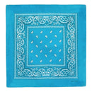 Set of 3 bandanas Paisley Man and Woman 57 x 57 cm White + red wine + blue