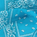 Set of 3 bandanas Paisley Man and Woman 57 x 57 cm White + red wine + blue