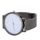 Mens Black Dress Watch Movement Quartz Analog Business Wristwatch 24cm (Whi O3T9