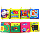 Baby's First Non-Toxic Soft Cloth Book Set- Crinkle,Multicolor- (Friction wiV2T5