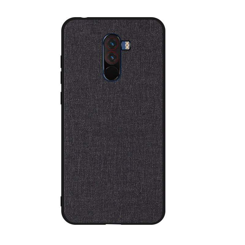 Bakeey Luxury Fabric PC Back + Soft TPU Bumper Protective Case for Xiaomi Pocophone F1