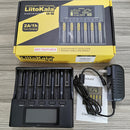 LiitoKala Lii-S6 18650 3.7V Lithium Charger 6 Slots LCD Screen Display Smartest Battery Charger US/EU Plug